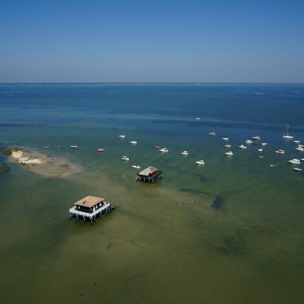Vue aérienne des cabanes tchanquées.