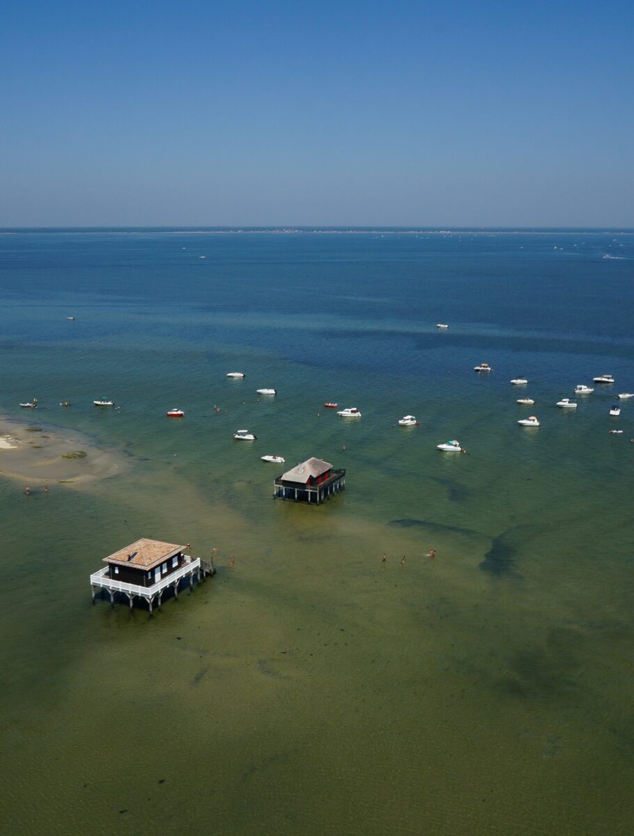 Vue aérienne des cabanes tchanquées.