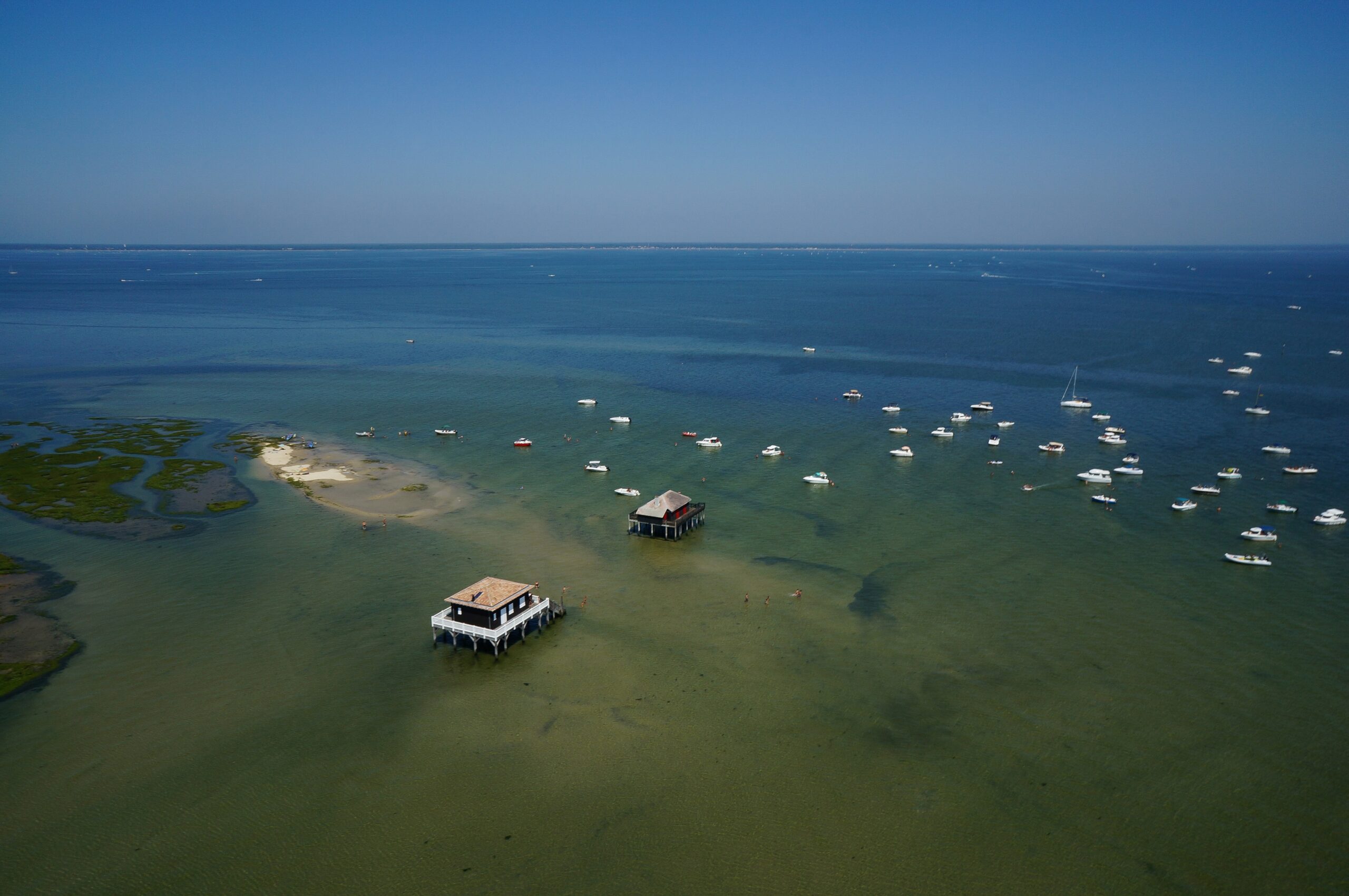 Vue aérienne des cabanes tchanquées.