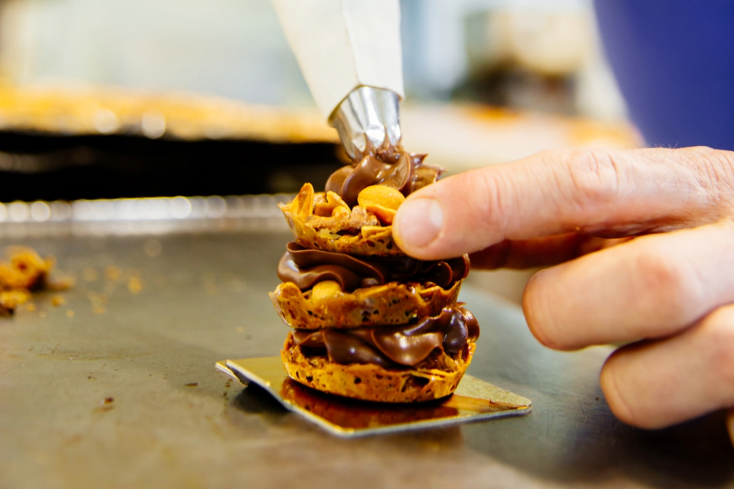 Préparation de gâteau.