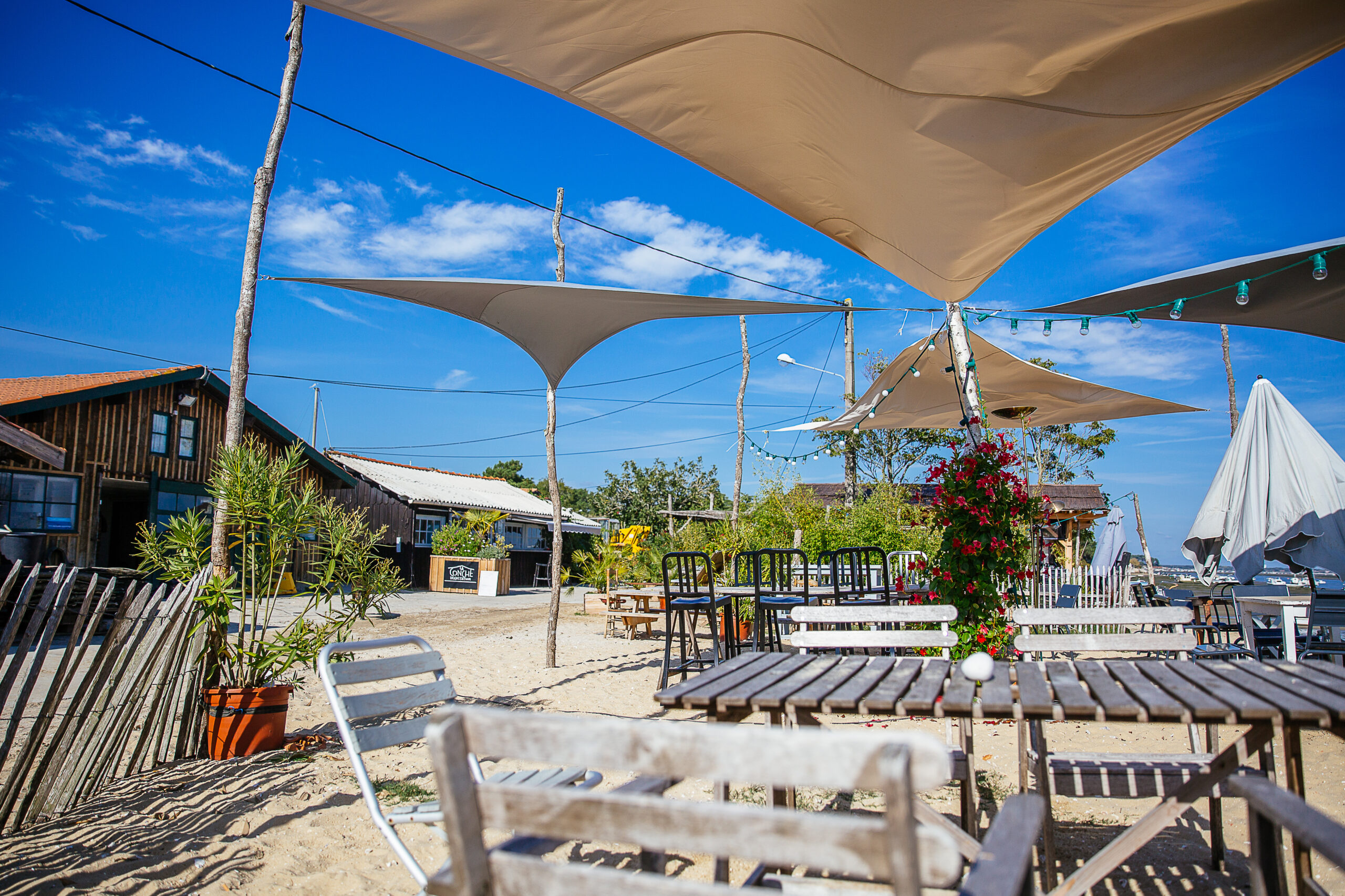 Terrasse de restaurant au Jacquets.