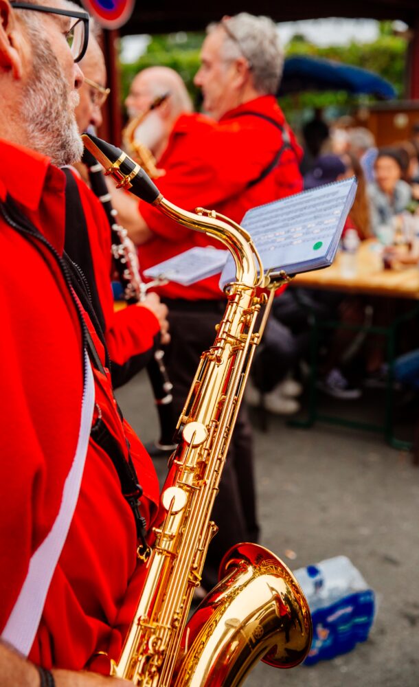 Fête de Lège, le groupe de musiciens.
