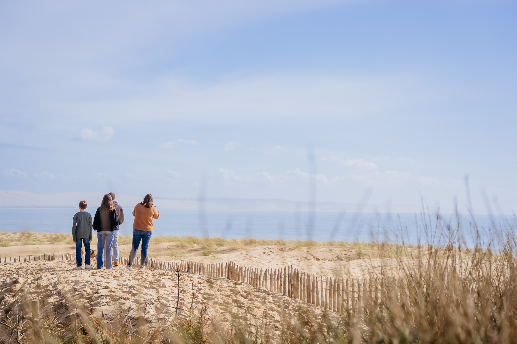 Être sur les dunes du Cap Ferret en hiver.