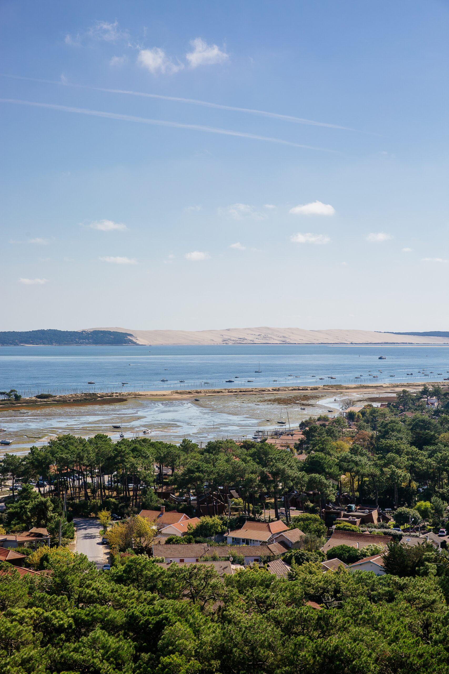 Vue aérienne du Cap ferret.