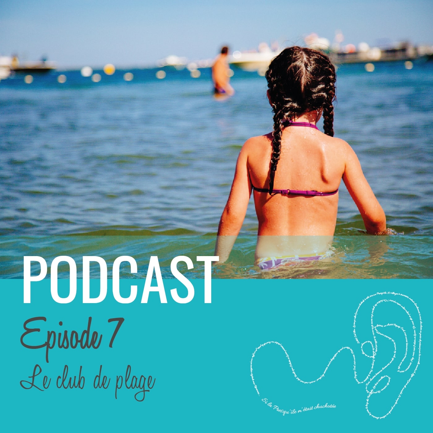 podcast 7 "le club de plage", une fillette qui va se beigner dans le bassin.