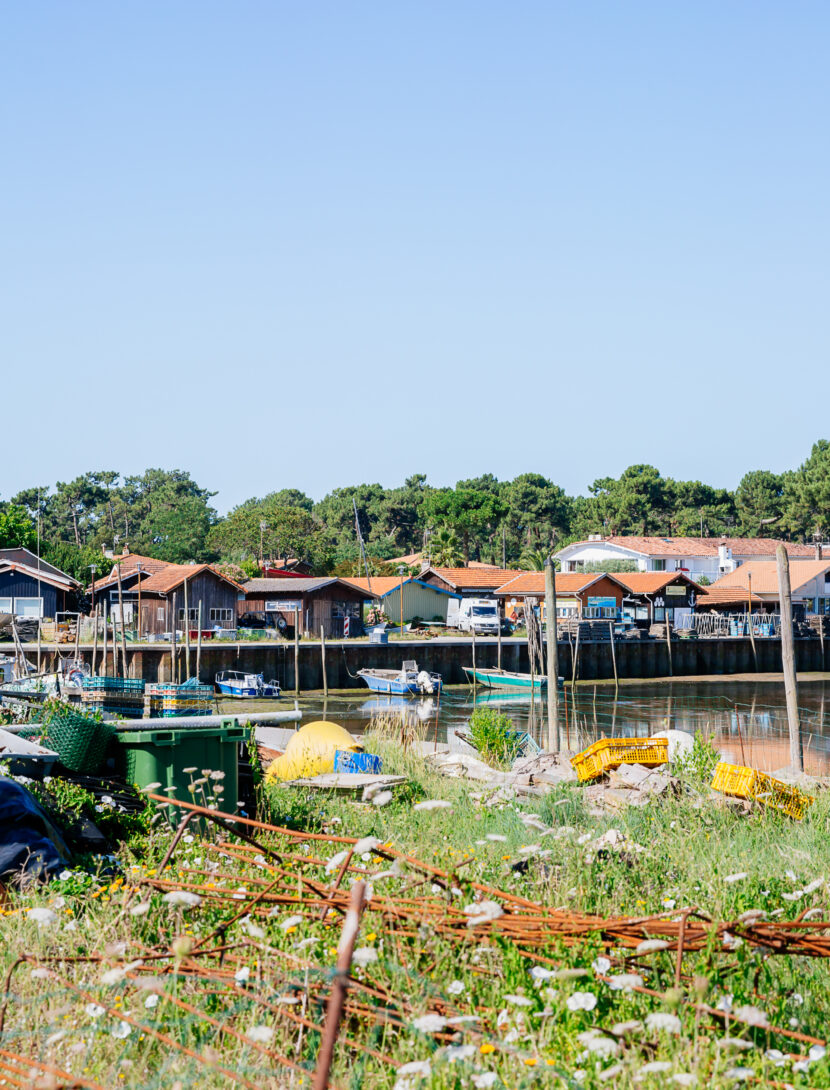 Une vue sur les habitations qui sont au bord du Bassin à Piraillan.