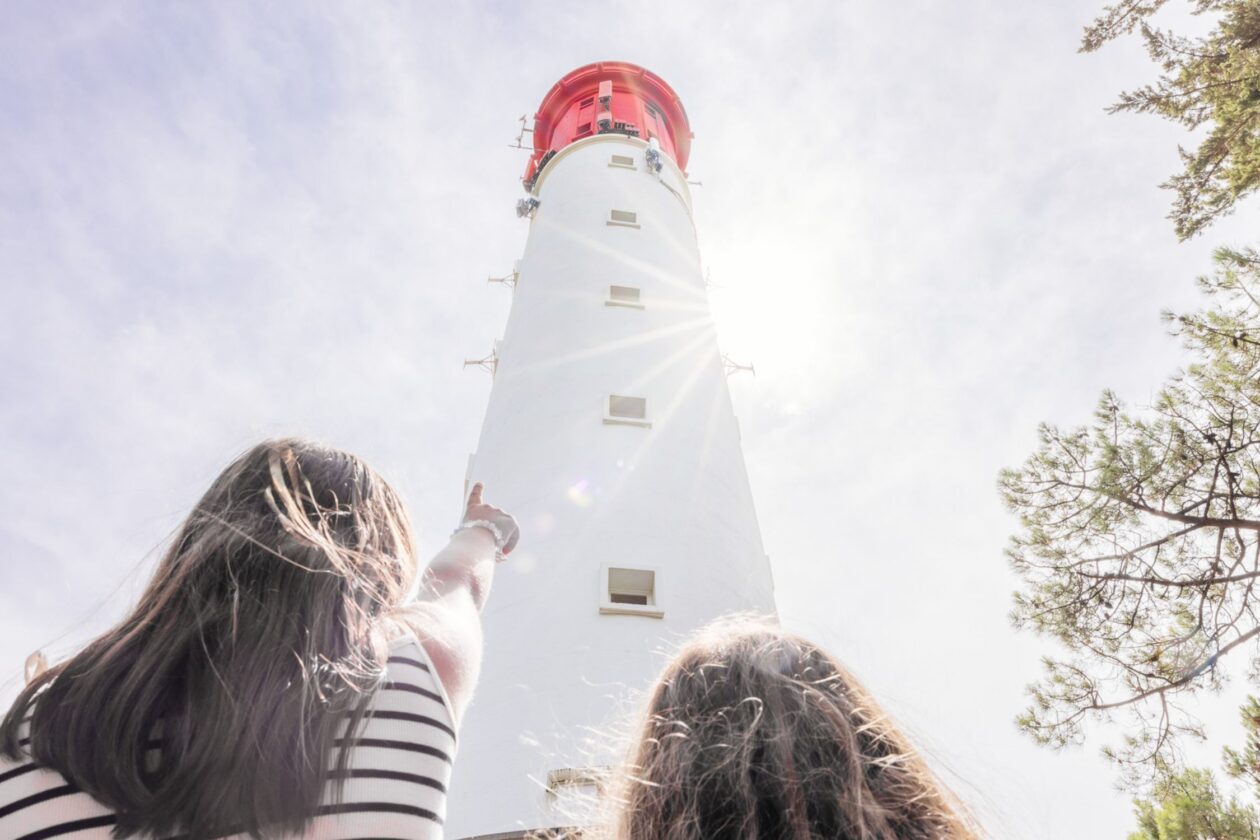 On monte au sommet du phare pour un panorama sur le Cap Ferret !